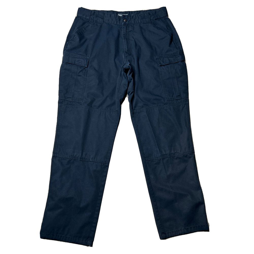 5.11 Tactical TDU‎ Cargo Pants Mens XL Long Blue Straight Leg Ripstop Adjustable